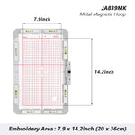 JA839MK Magnetic Embroidery Hoop 7.9x14.2" 200x360mm (Long-bar Magnets) for Elna eXpressive 830L Embroidery Machine