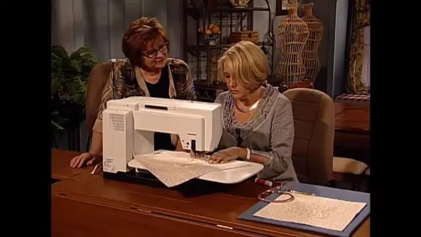 Sewing Buttons and Beads by Machine on a Quilted Sandwich (Without Fighting a Spring Hoop)