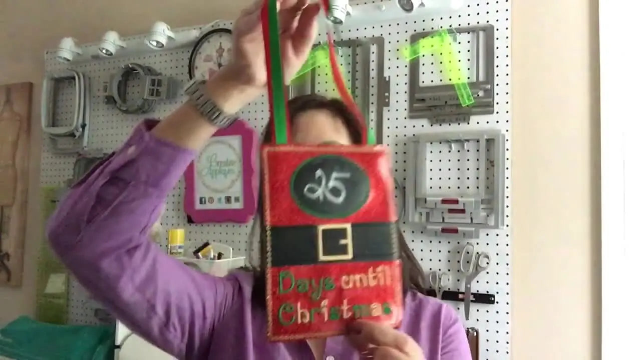 ITH Christmas Countdown Door Hanger on a Happy Multi-Needle Machine: Clean Vinyl Appliqué, Flat Backing, and Zero-Panic Trimming
