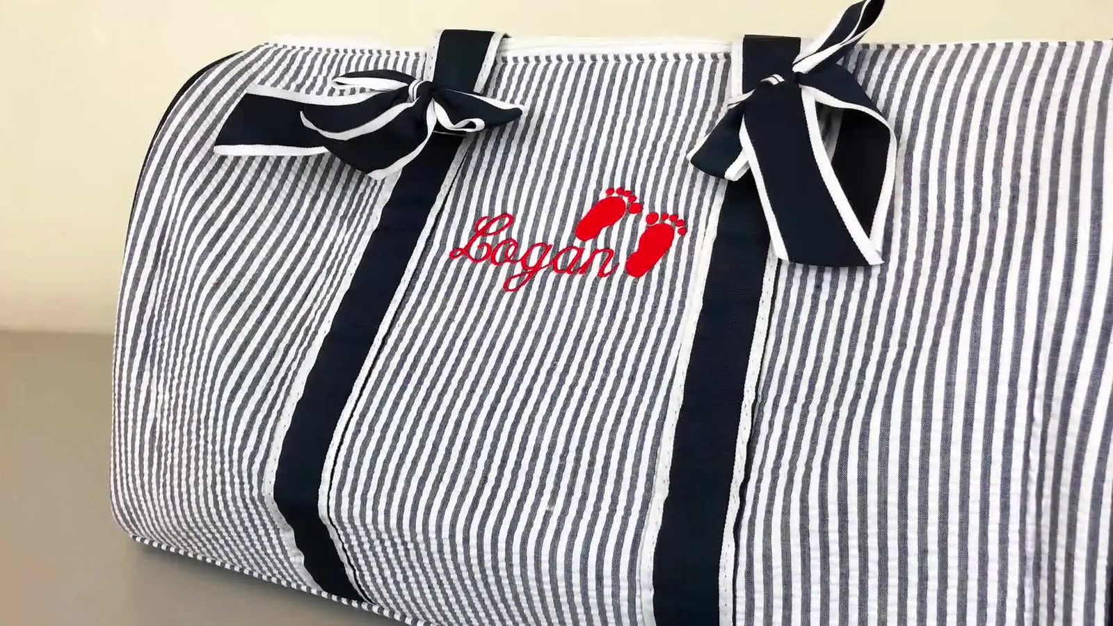 Embroidering a Weekender Duffel Bag Without the Hooping Fight: Clamps, Cutaway, and Clean Alignment on Stripes
