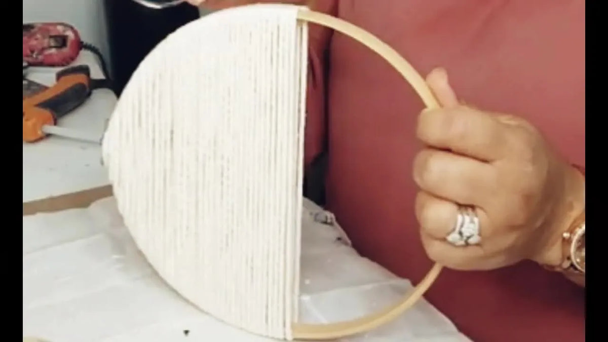 Half-wrapped embroidery hoop
