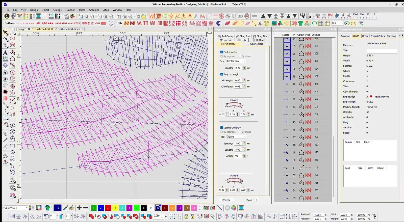 Digitize a Clean 2" Caduceus Logo in Wilcom (Without Making It “Bulletproof”)—Sizing, Sequencing, and Underlay That Actually Stitches Well