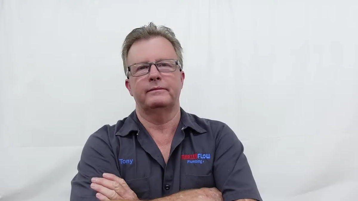 Plumber Tony introduces the video topic on Teflon tape.