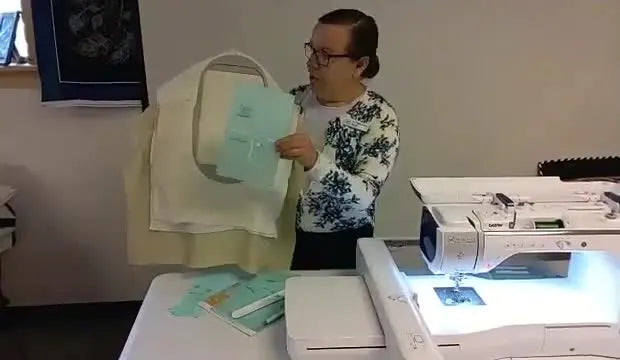 Kimberbell Clear Blue Tiles on a Brother Luminaire: The No-Pin Quilting Setup That Actually Stays Aligned