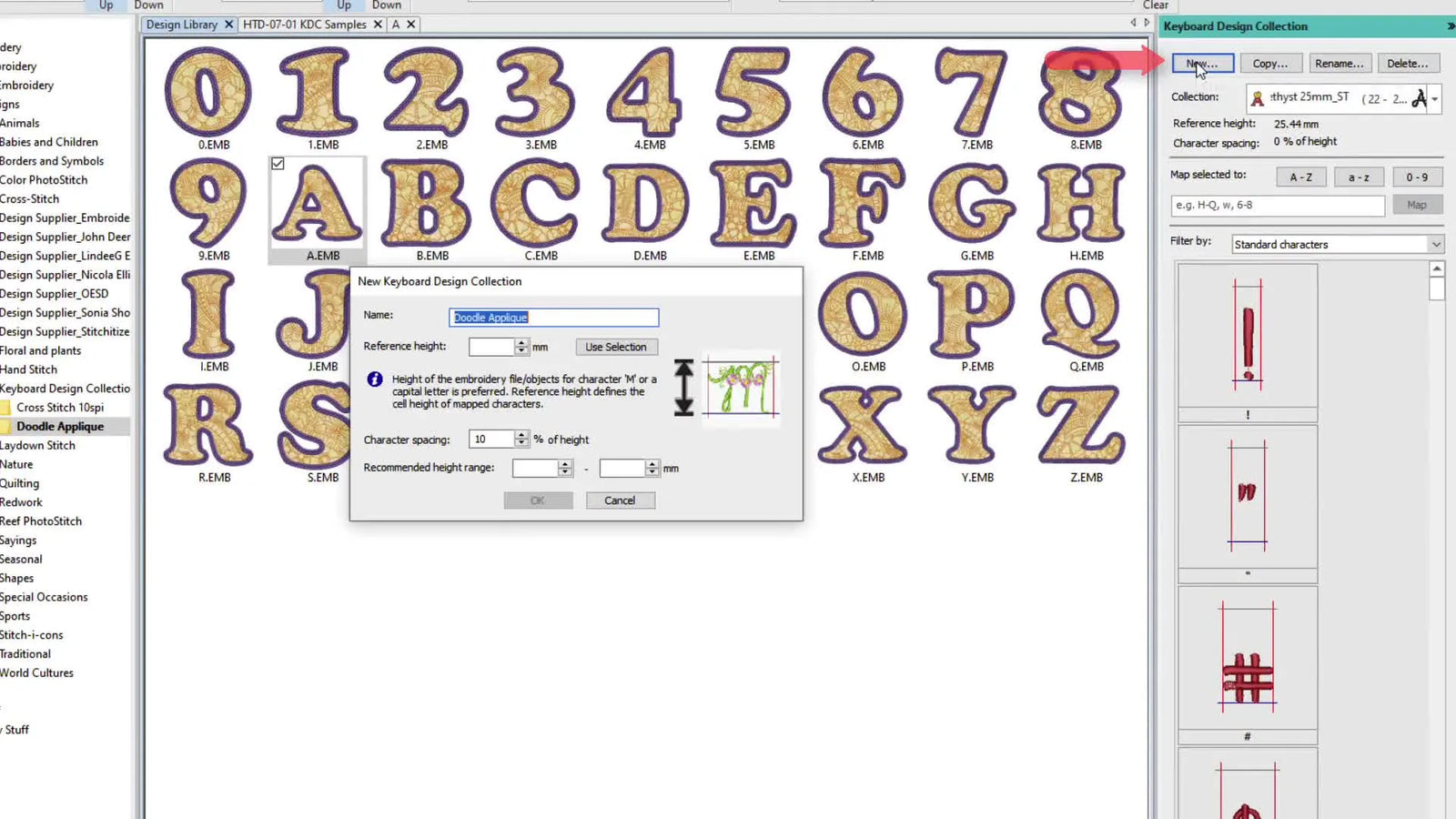 Stop Dragging Appliqué Letters One-by-One: Build a Typeable Keyboard Design Collection Font in Hatch (Without Breaking Your Sizing)