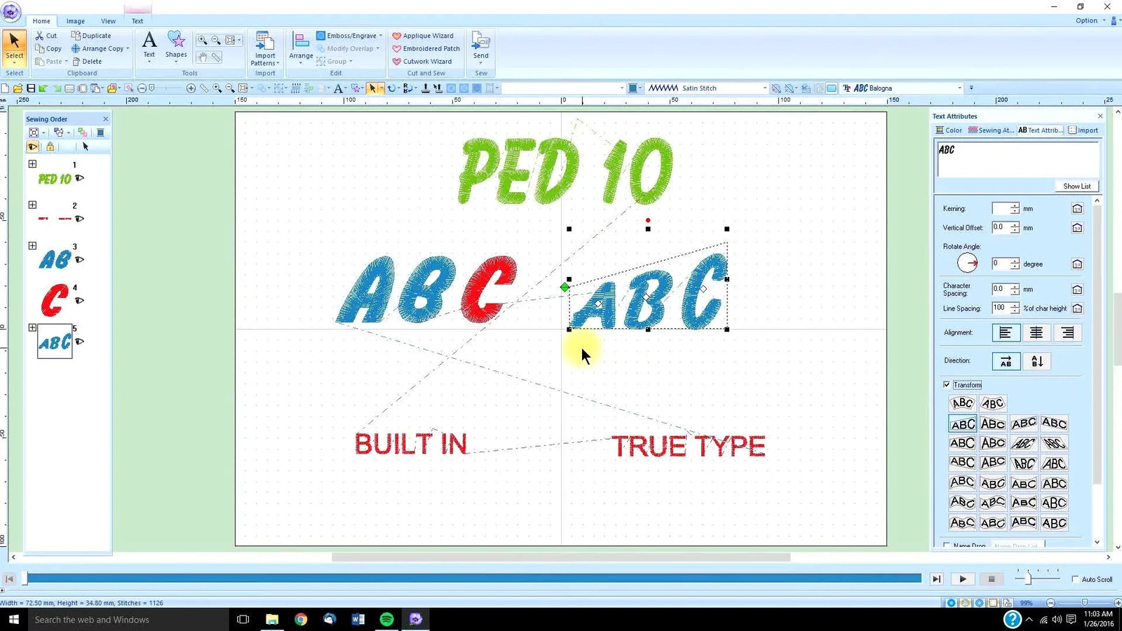 PE-Design 10 Keyboard Text That Actually Stitches Clean: Built-In vs TrueType Fonts, Then the “Convert to Blocks” Rescue