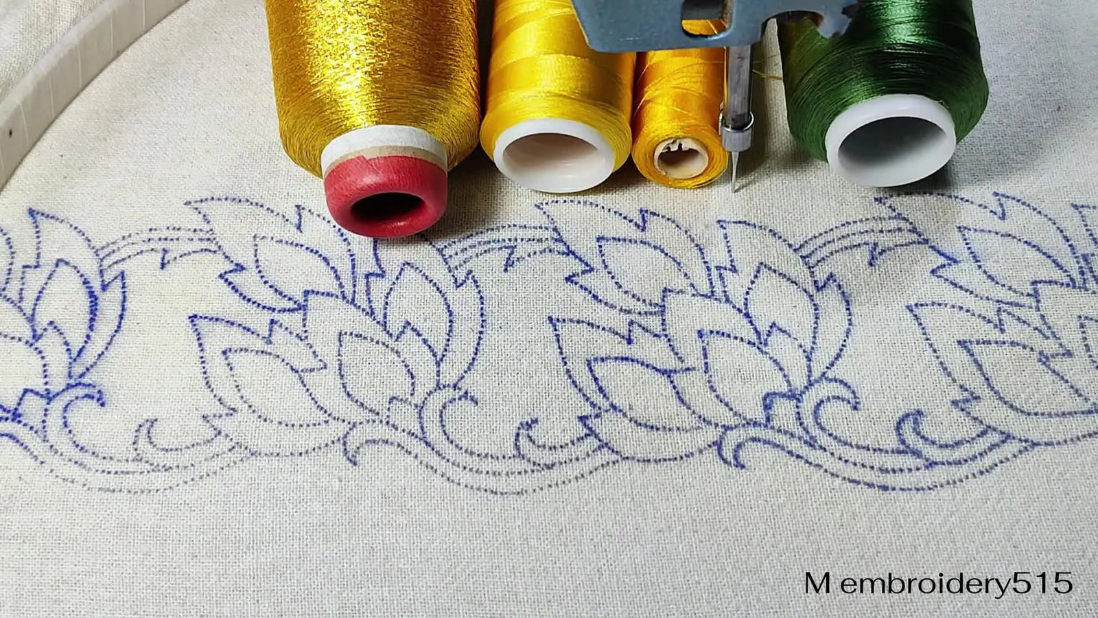 Embroider a Stunning Lotus Border: A Free-Motion Machine Embroidery Guide