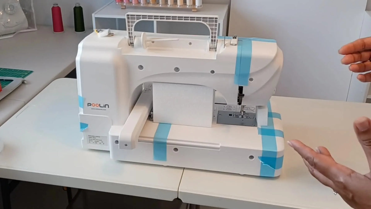 Poolin EOC06 First Stitch-Out Without the Panic: Unboxing, Hoop Sizes, Threading Differences, and the Tension Fix That Actually Holds