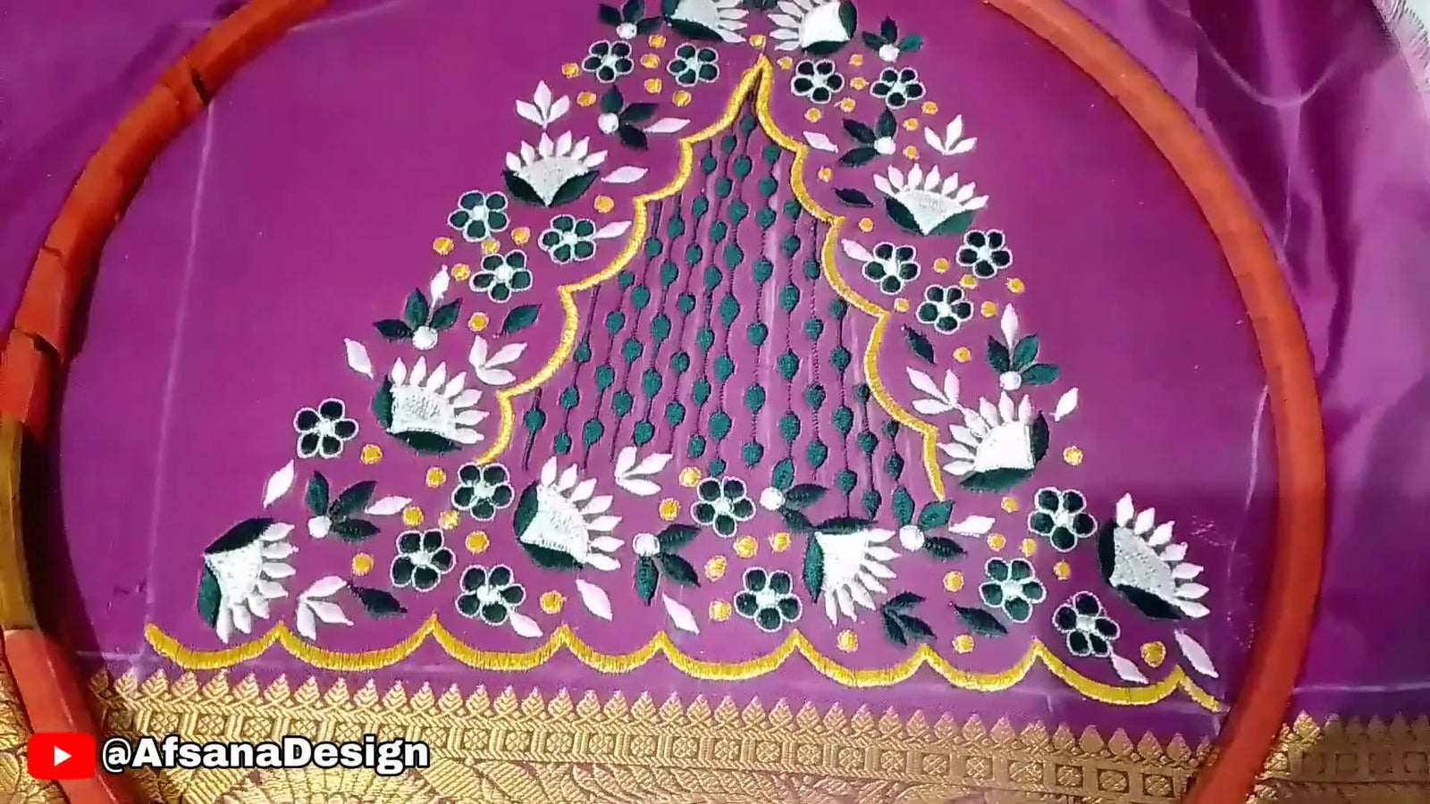 A Boutique-Ready Purple Neckline: Stitch a Floral Machine Embroidery Border That Stays Smooth on Curves