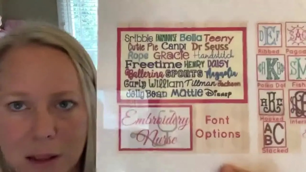 Font and monogram chart created in Canva.