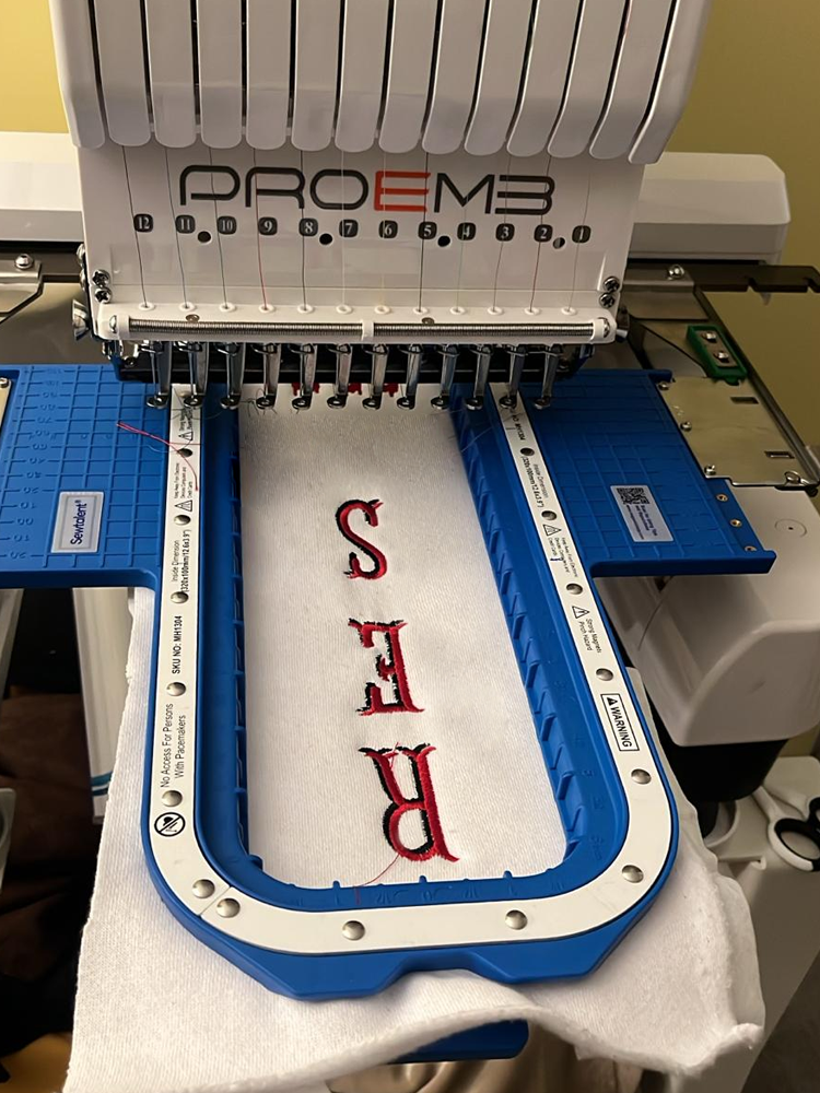 embroider onto knitting