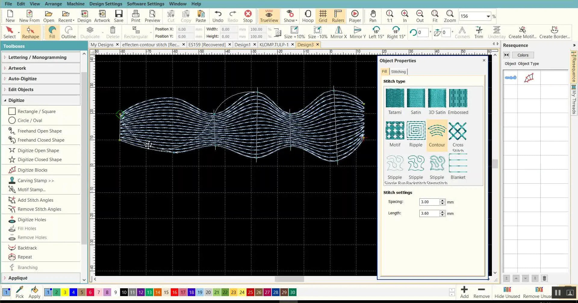 Contour Fills in Wilcom Hatch Digitize Blocks: The Clean “Flow” Effect ...