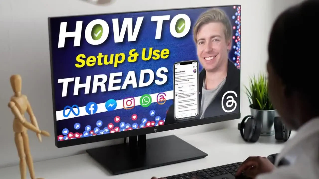 Video thumbnail showing a man smiling with text 'HOW TO Setup & Use THREADS'.