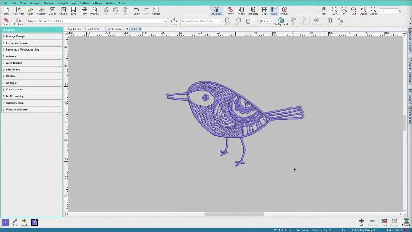 Hatch Embroidery 2 Interface Tour: Find Toolboxes, Tabs, Dockers, and Object Properties Without the Panic-Clicking