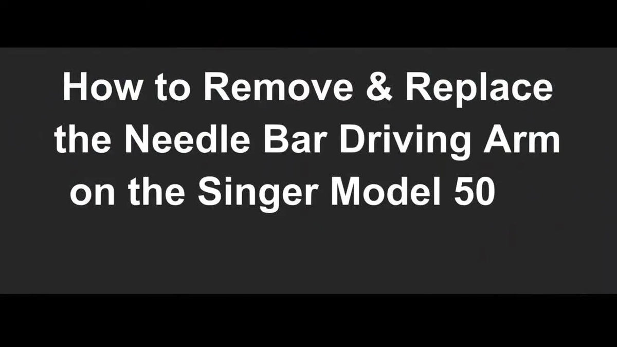 Title card for the video: 'How to Remove & Replace the Needle Bar Driving Arm on the Singer Model 503A Sewing Machine'
