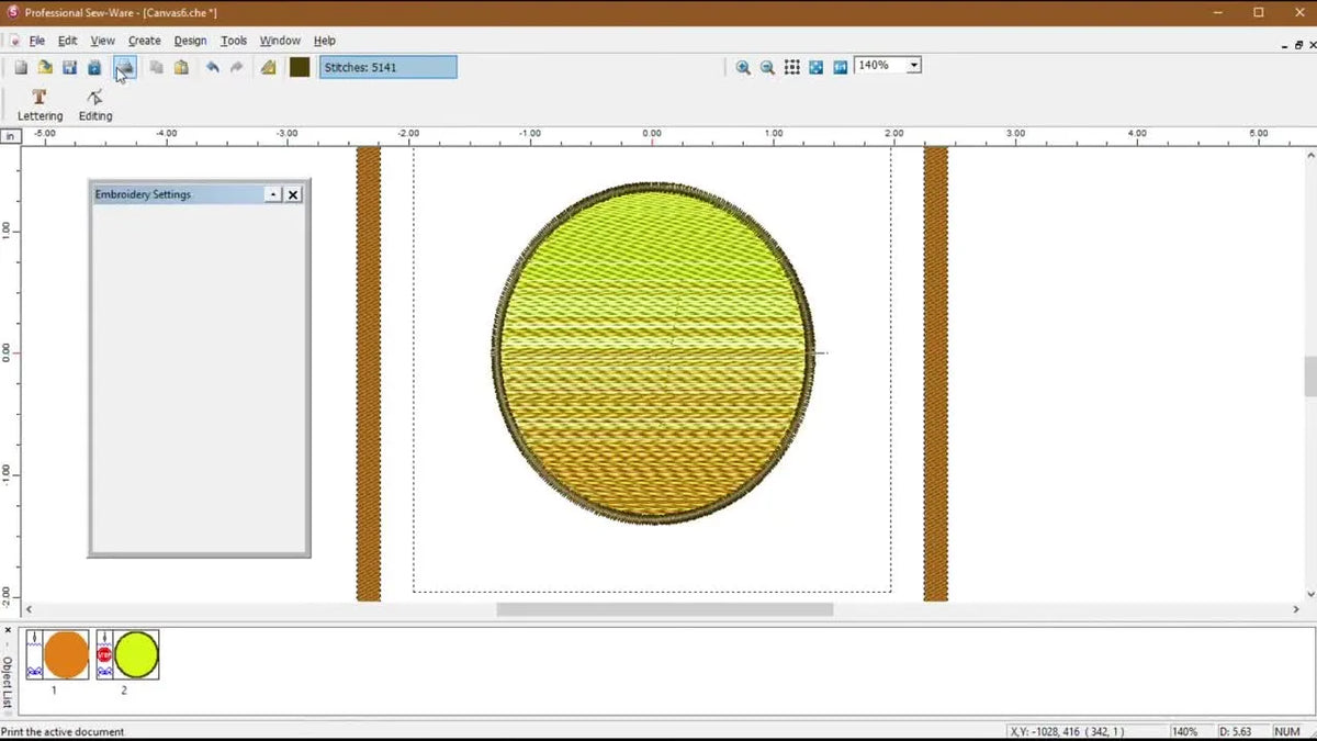 Successfully color blended yellow and orange ellipse with a brown outline