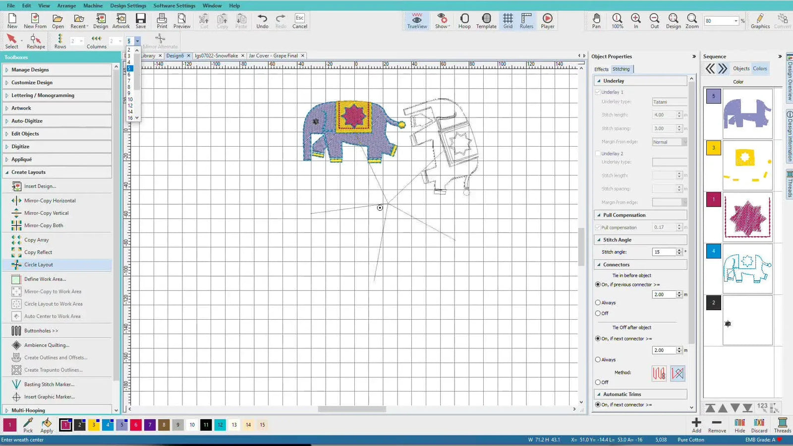 Stop Copy-Pasting in Hatch: Circle Layout, Mirror Alternates, and Copy Array Patterns That Stitch Clean in a Large Hoop