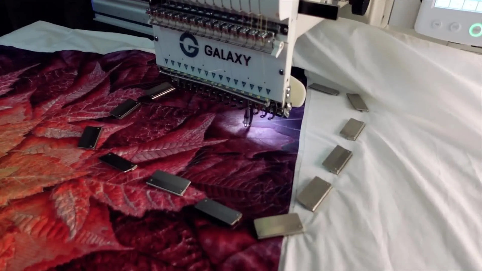 Hoffman Mulberry Panel: Machine Embroidery & Canvas Mounting Guide