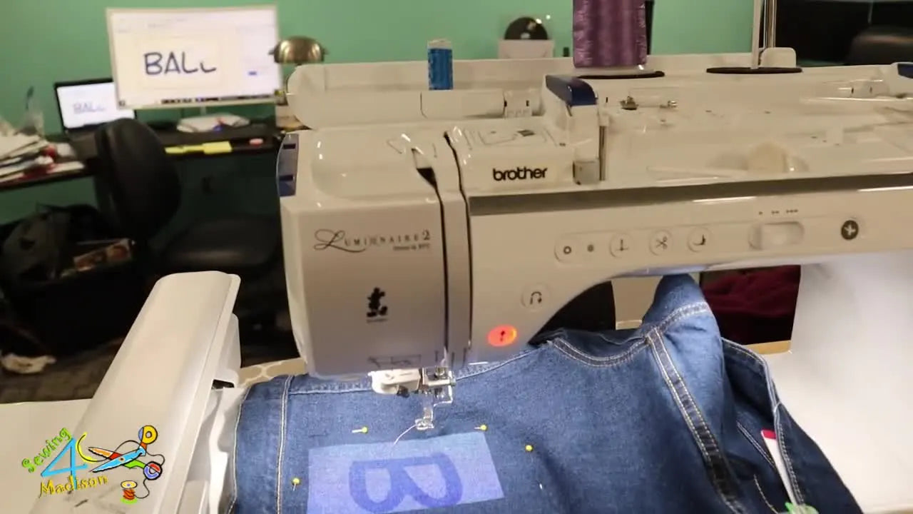 Perfect Name Placement on a Denim Jacket: Floating a 6x10 Hoop on the Brother Luminaire XP2 (Without the Usual Headaches)