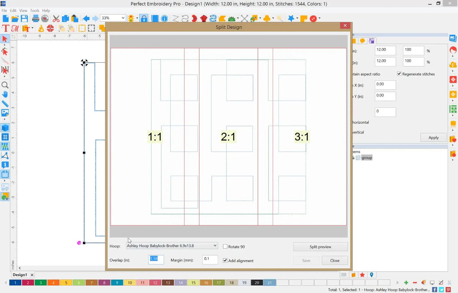 The 6.9" × 13.88" “Half-Hoop” Hack: Split Jumbo Hoop Designs in Perfect Embroidery Pro Without Misalignment