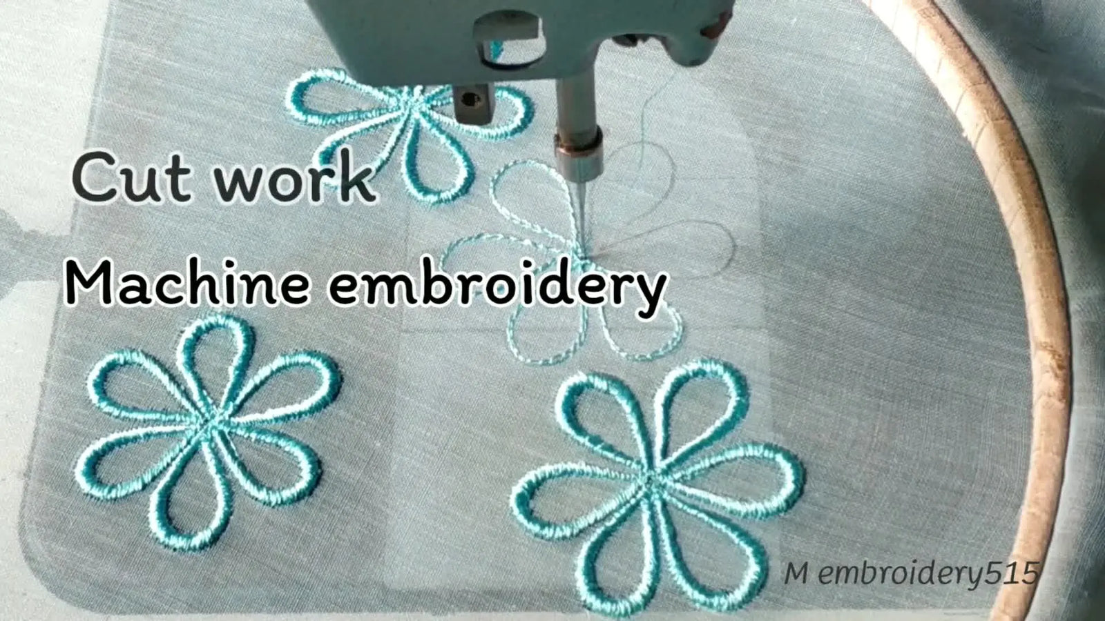 Mastering Cutwork Machine Embroidery: Outline, Cut, Zigzag, and Gold Accents