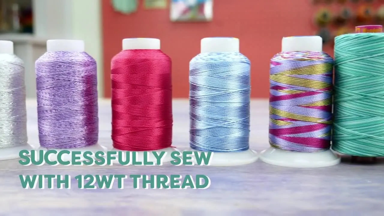123 Threads Mastering 12wt Thread on Your Sewing Machine – EmbroideryHooping