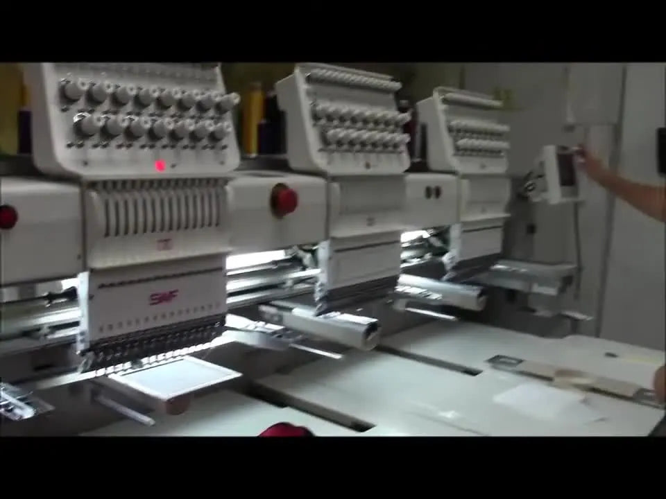 Stop Fighting Thick Tote Bags: Flat Hoop (Fast Frames) Setup on an SWF Multi-Needle Machine—Clean Stitching, No Hoop Burn