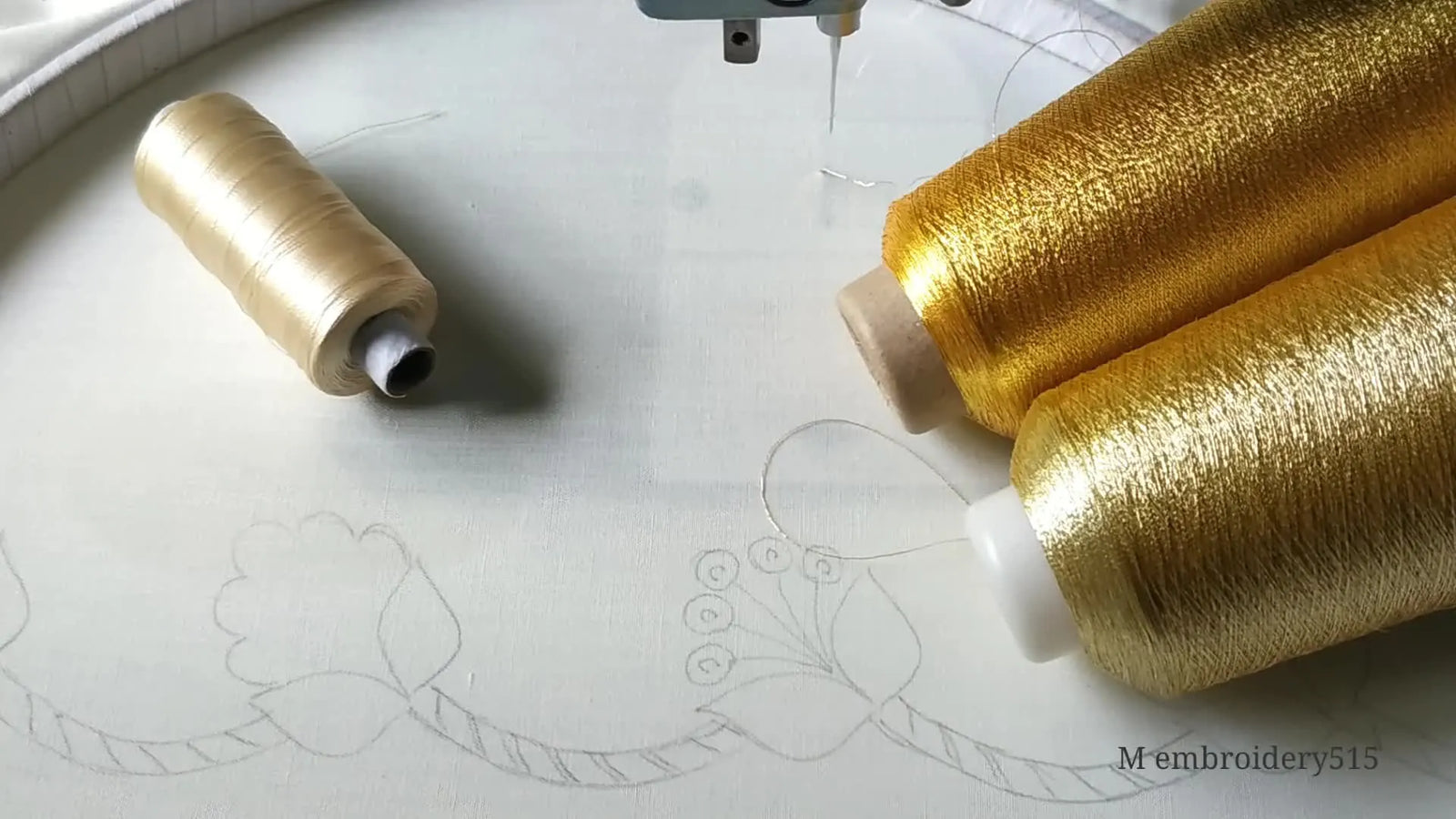 Stunning Gold Flowers: A Machine Embroidery Tutorial