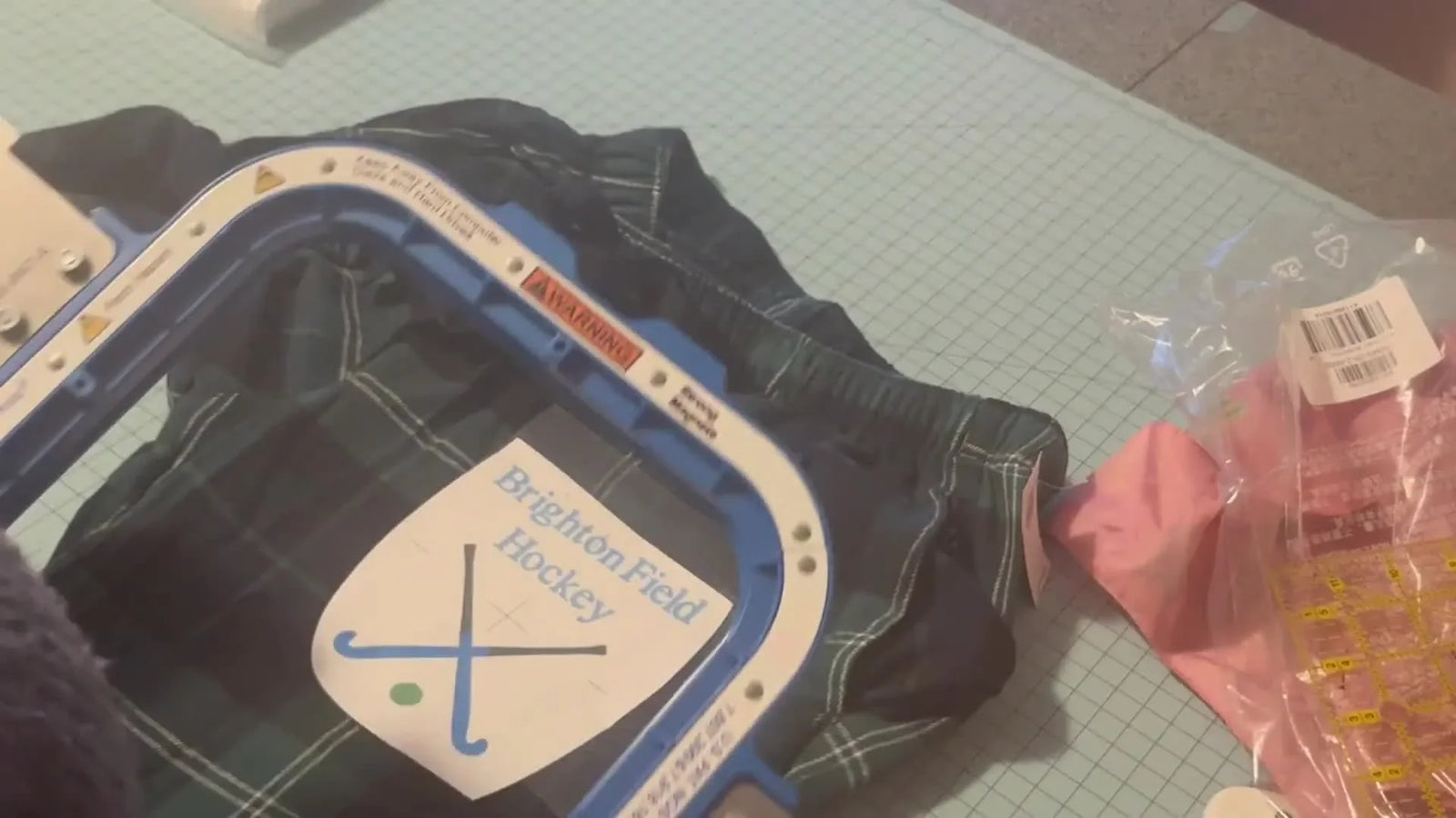 Plaid Sweatpants on a Ricoma MT-1501: The 4.5-Inch Placement Method + Magnetic Hoop Tricks That Prevent Crooked Logos