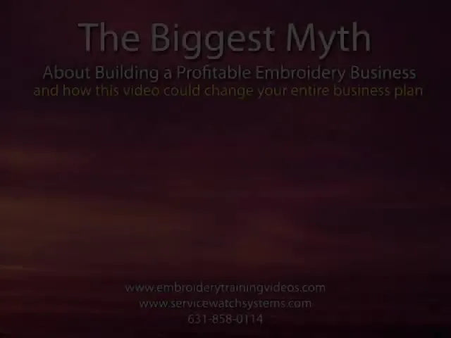 A bold slide introduces the “Focused Flood of Income” concept as the antidote to scattered, low-profit embroidery work.