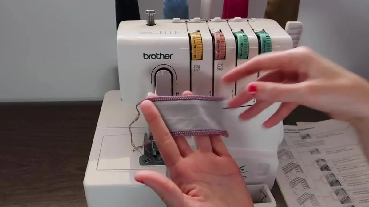 Perfectly balanced serger stitch close-up