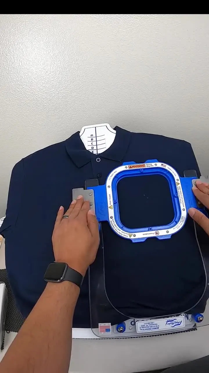 No More “Armpit Logos”: Dial In Polo Left-Chest Placement with a Embroidery Hooping Station + Magnetic Embroidery Hoop 5.5