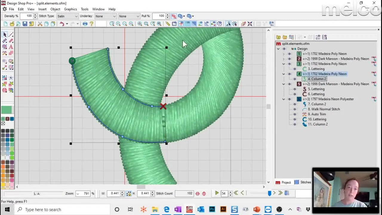 Interlocking Monograms in Melco DesignShop Pro+ (Without Ugly Trims) + The Hoop Setup Fix That Saves Your Hat Jobs