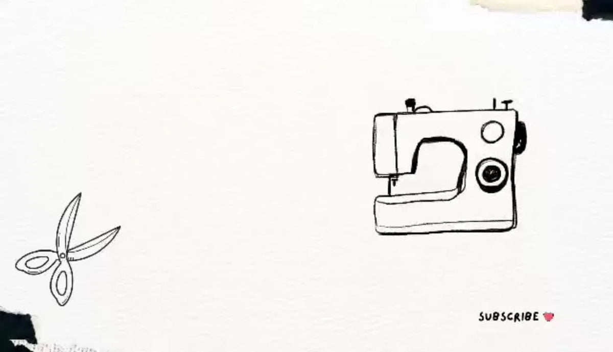 Animated intro with channel logo and sewing tools