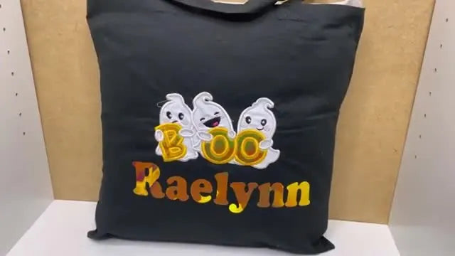 Egyedi, sötétben világító Halloween ajándéktáska hímzéssel – Ricoma EM1010 útmutató