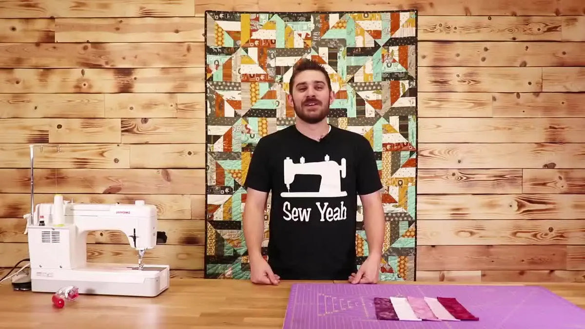 Presenter introducing Strip Mirage Quilt tutorial