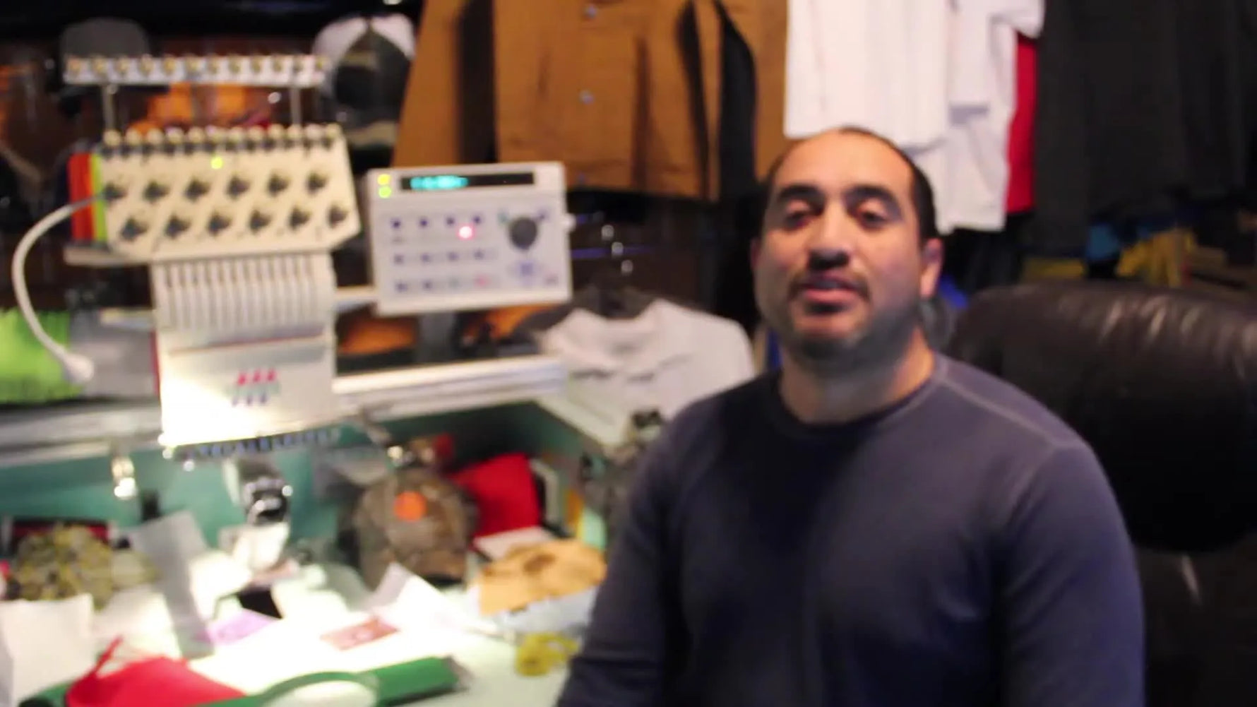 A man introduces a DIY patch-making tutorial.