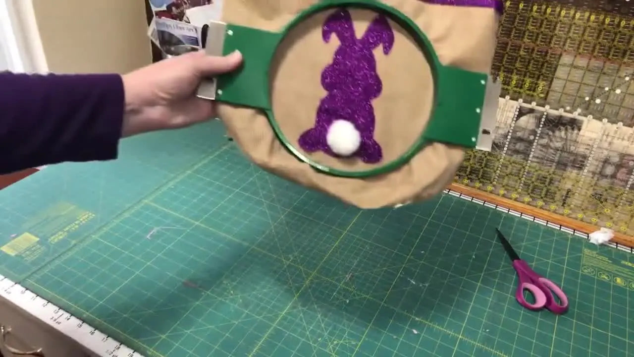 Hop to It: Personalized Glitter Bunny Easter Baskets with Machine Embroidery