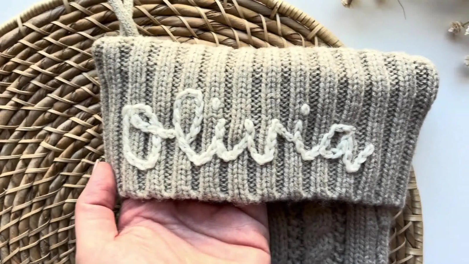 Embroider a Name on Your Christmas Stocking: Step-by-Step Chain Stitch Guide