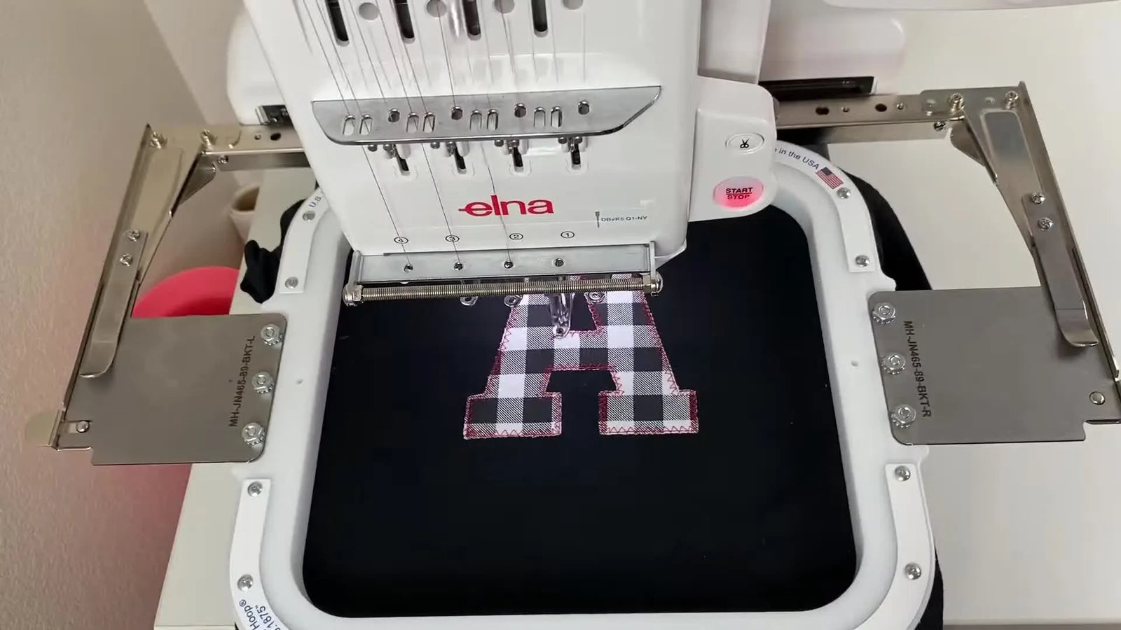 College Appliqué Lettering on a T-Shirt (Elna 940/Janome MB4): The Magnetic Hoop Method That Stops Shifting, Wrinkles, and “Oops” Cuts