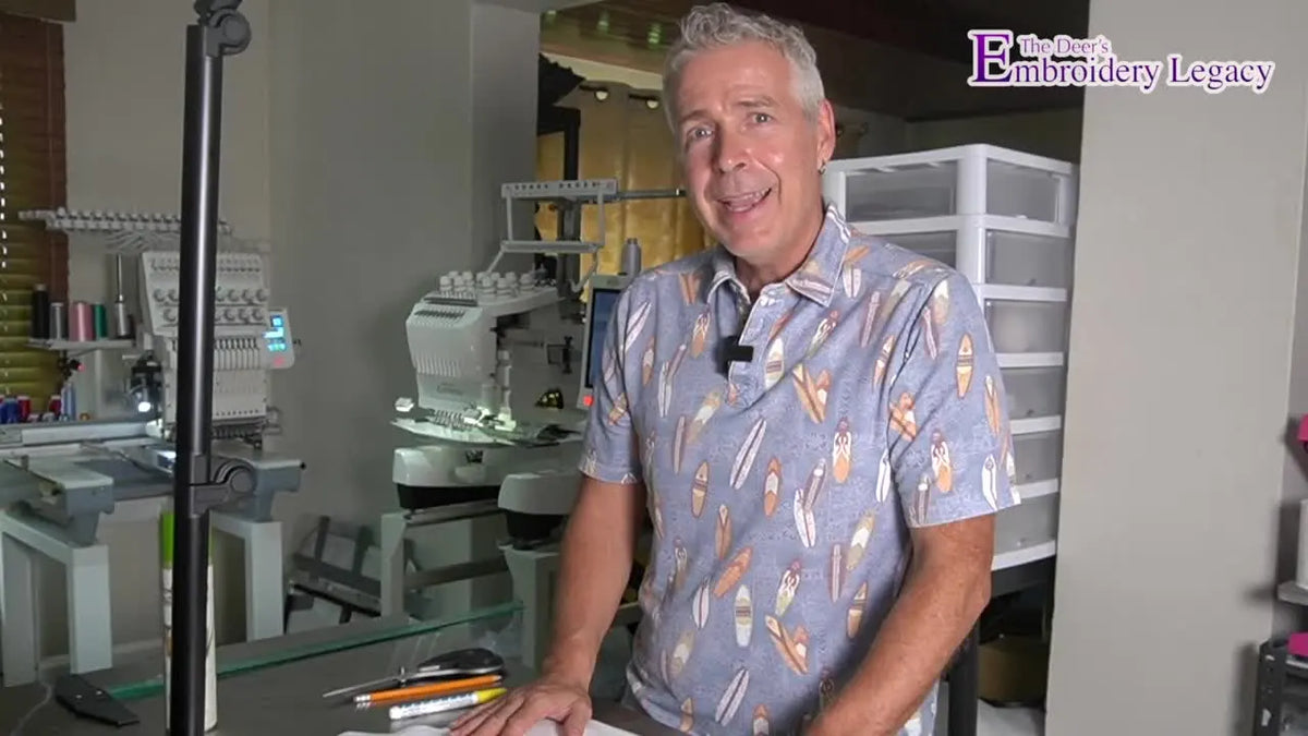 John introducing the tutorial in embroidery studio.