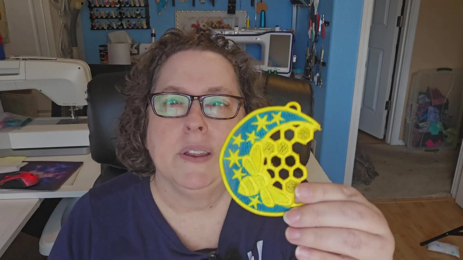 The Moon & Bee FSL Ornament on Brother Dream Machine 2: Clean Lace, No Curling, and a Backside You’ll Actually Be Proud Of