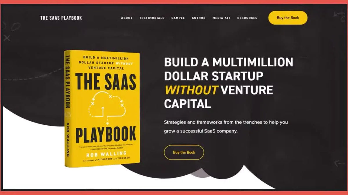 Screenshot of The SaaS Playbook website.