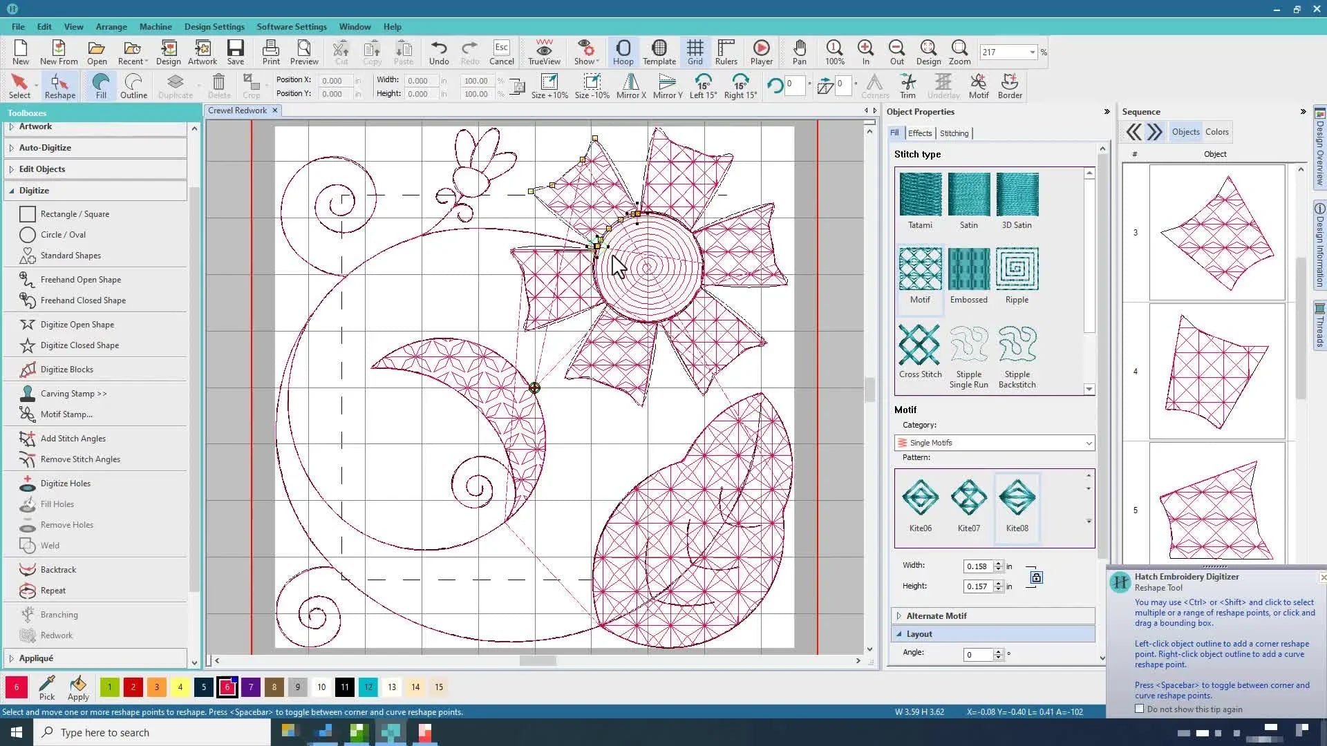 Motif Fills + Redwork in Wilcom Hatch: The Clean-Running Workflow That ...