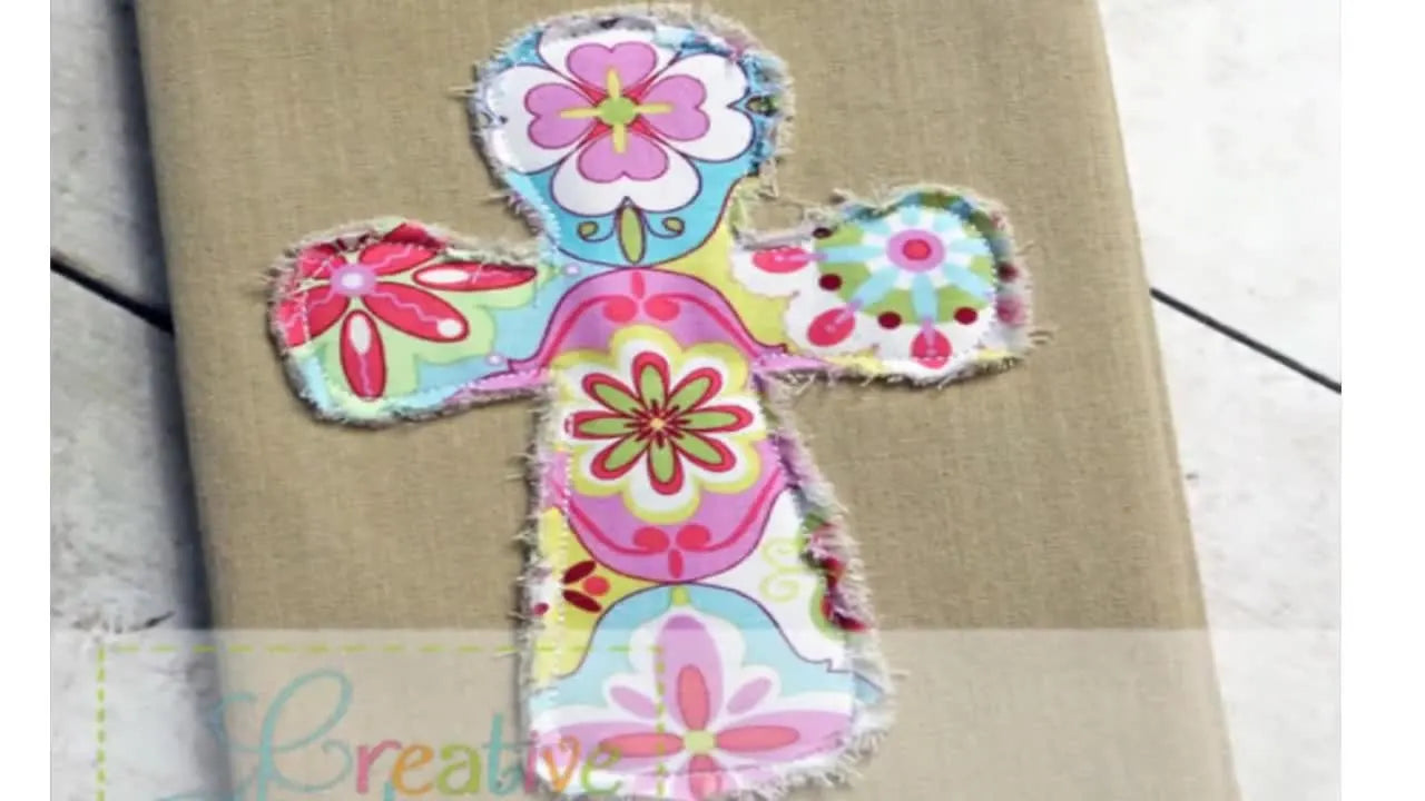Raggy Appliqué That Actually Blooms: A Rounded Cross on a Towel (Without Ruining Your Stitching)