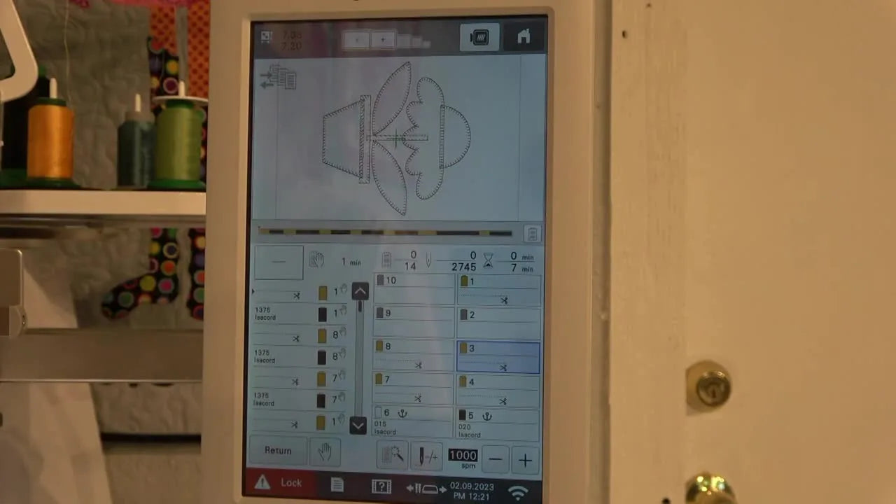 From CanvasWorkspace to Brother PR1055X: A Clean, No-Pucker Blue Coneflower Appliqué Block (Without the Usual Gotchas)