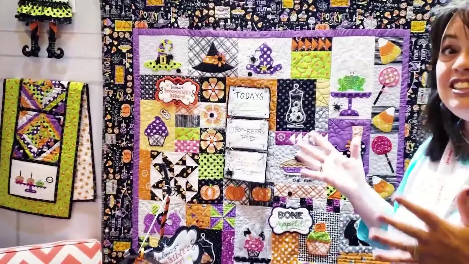Broomhilda’s Bakery Quilt Preview: The Real-World In-the-Hoop Tricks Behind Mylar Shimmer, Chenille Texture, Fringe Spiders, and Vinyl