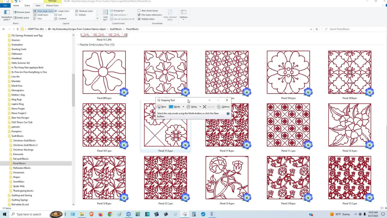 Stop Trusting Muddy PES Thumbnails: Capture Crystal-Clear Palette 11 / PE Design 11 Decorative Fill Previews (and Fix the “Flower Icon” Problem)