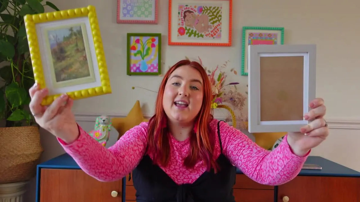 DIY Bobbin Frames: Turn Plain Picture Frames into Colorful Art Displays