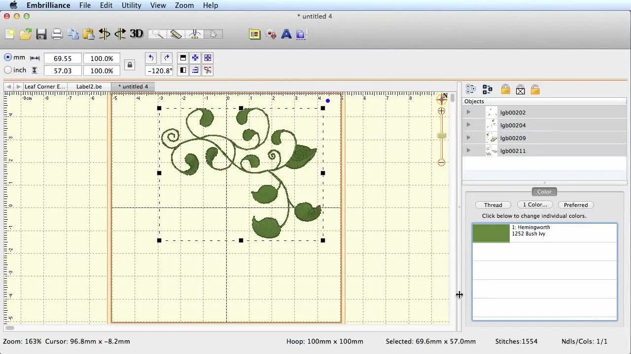 Build a Leaf Corner Design in Embrilliance Essentials (Without Digitizing): The Fast, Clean Workflow That Saves You Later